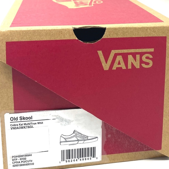 VANS Old Skool Shoe Cobra Kai Multi Canvas Sneakers Low Women's Size VN0A3WKT6GL - Picture 12 of 13